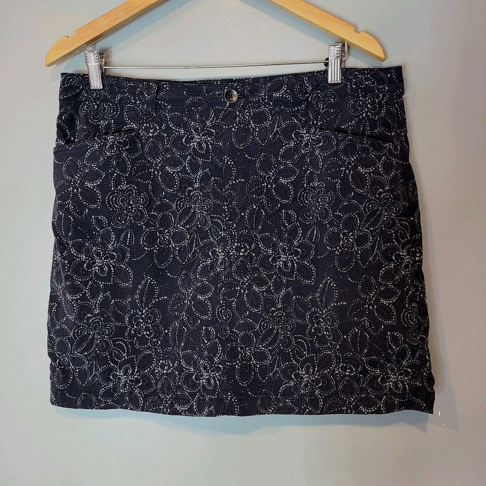 eddie bauer womens size XL Floral active Walking skort Pickleball Stretch Summer